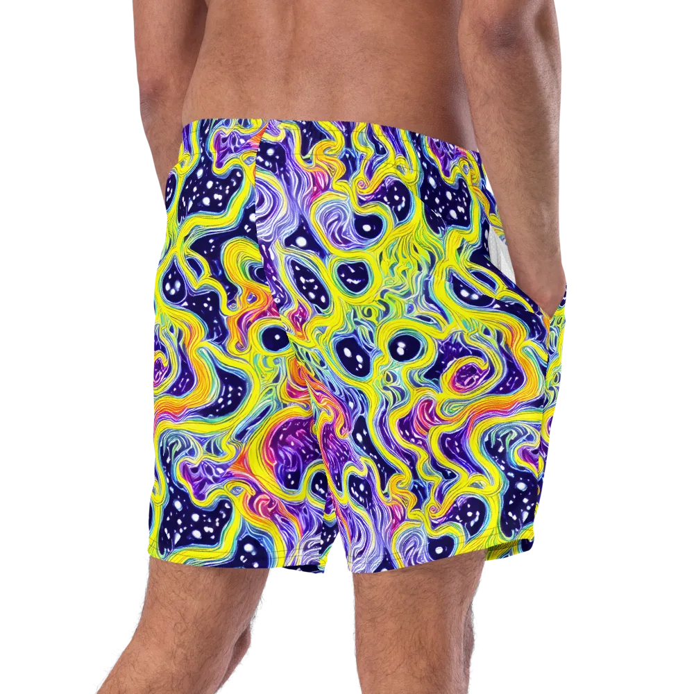 Prismatic Whirlpool on Swim Trunks — Right Back