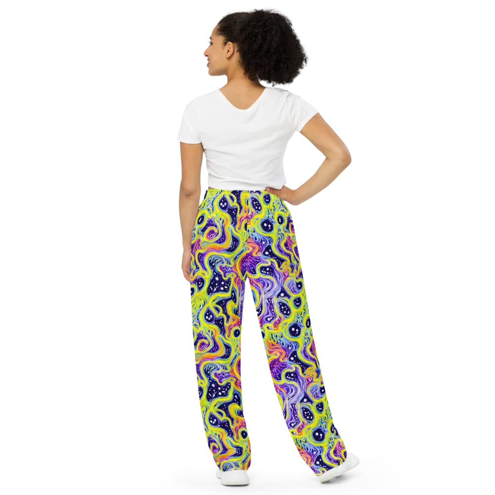 Prismatic Whirlpool on Wide-Leg Pants — Back