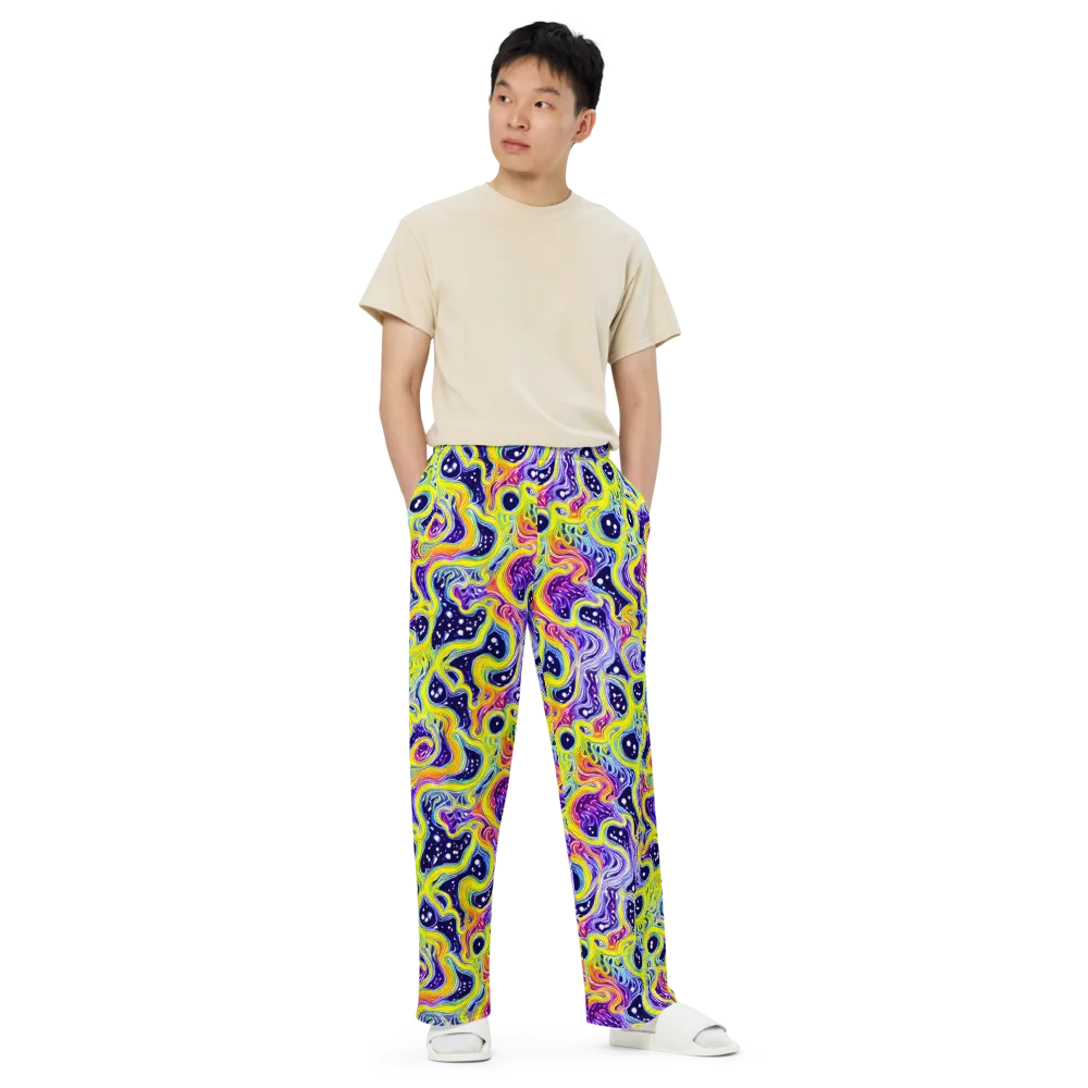 Prismatic Whirlpool on Wide-Leg Pants — Front