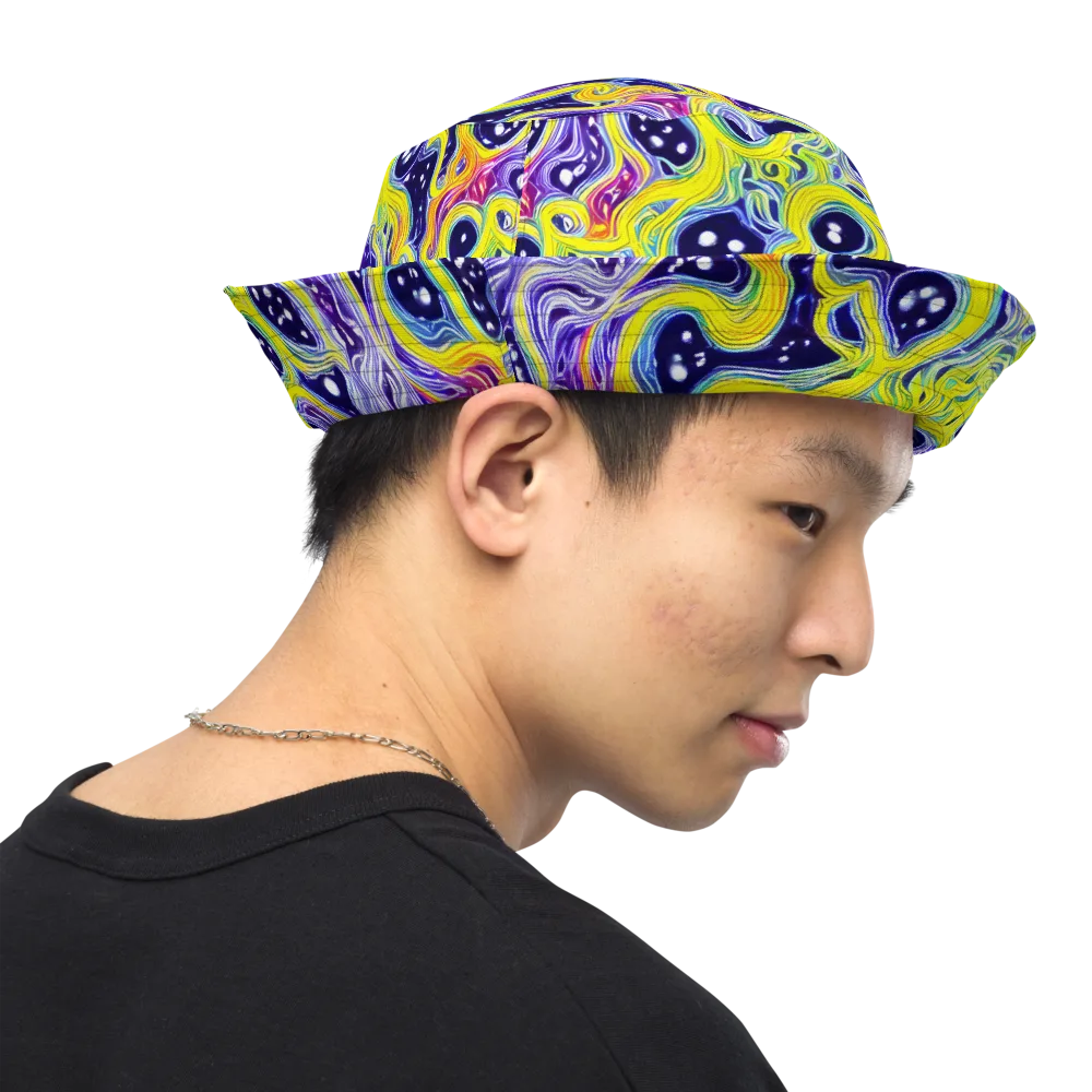 Prismatic Whirlpool on Reversible Bucket Hat — Right Outside