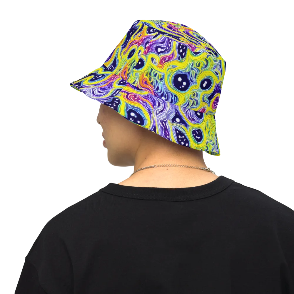 Prismatic Whirlpool on Reversible Bucket Hat — Back Inside