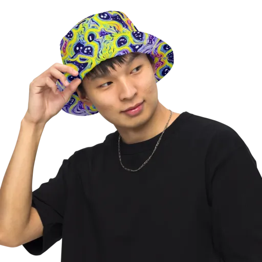 Prismatic Whirlpool on a Reversible Bucket Hat