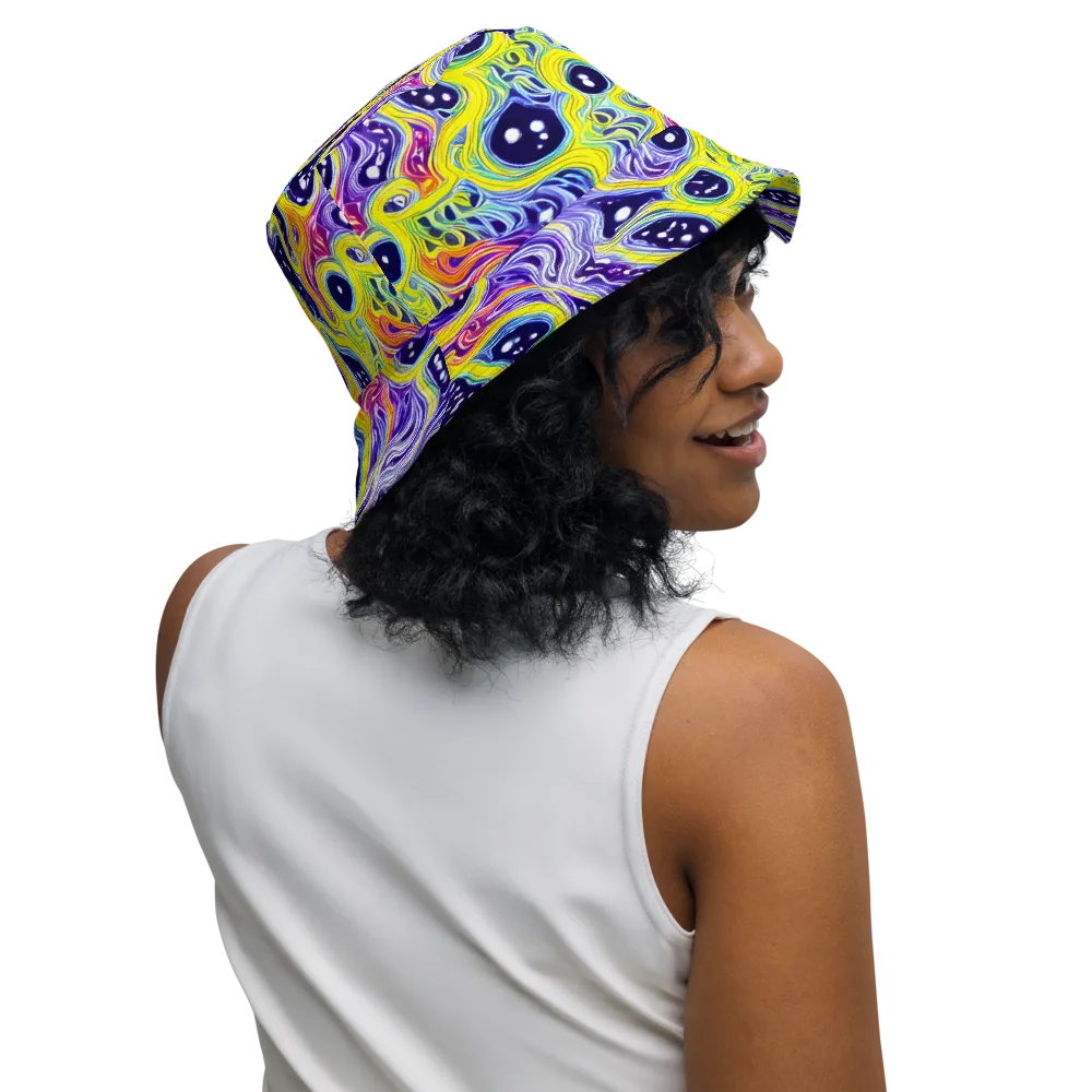 Prismatic Whirlpool on Reversible Bucket Hat — Right Outside