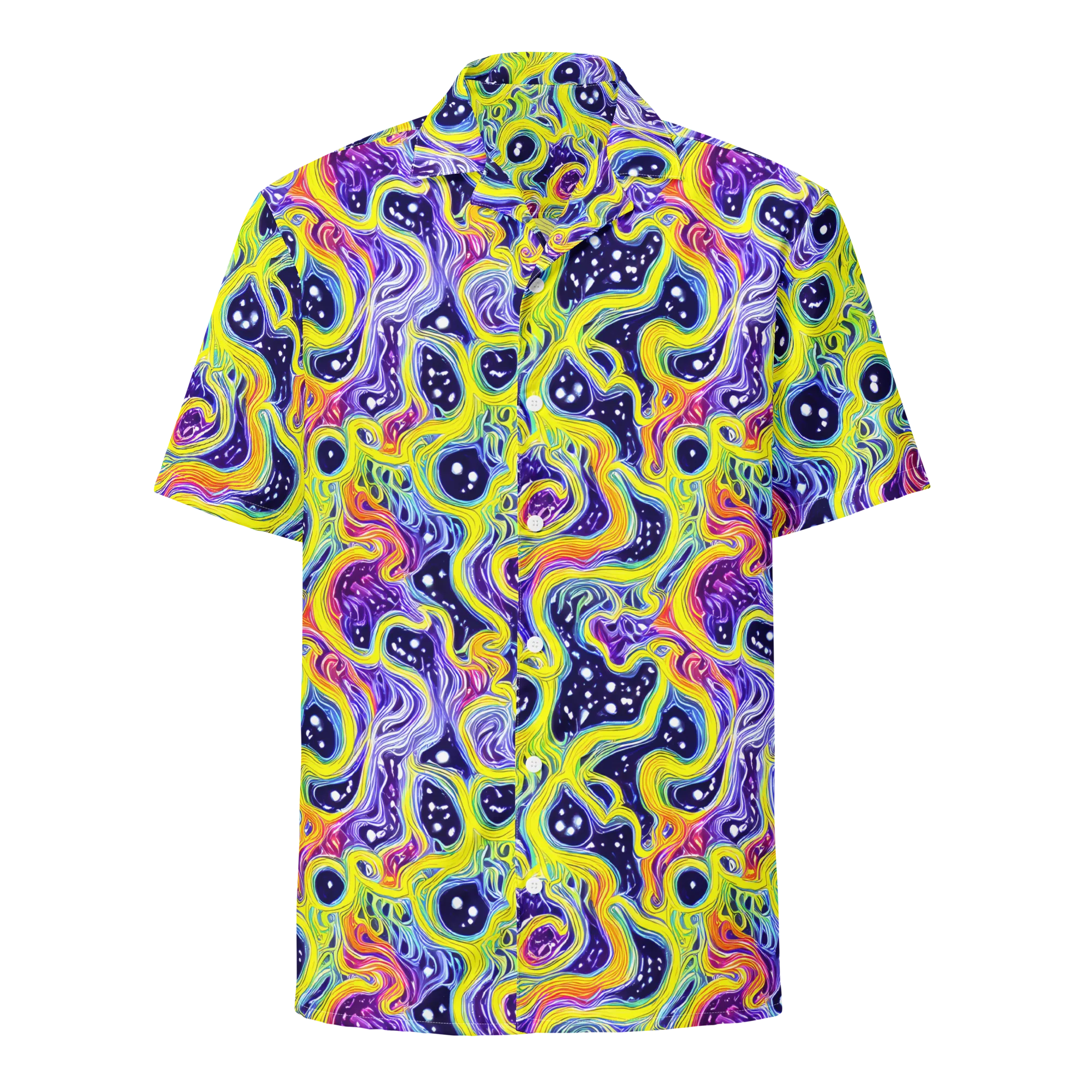 Prismatic Whirlpool on Button Shirt — Front