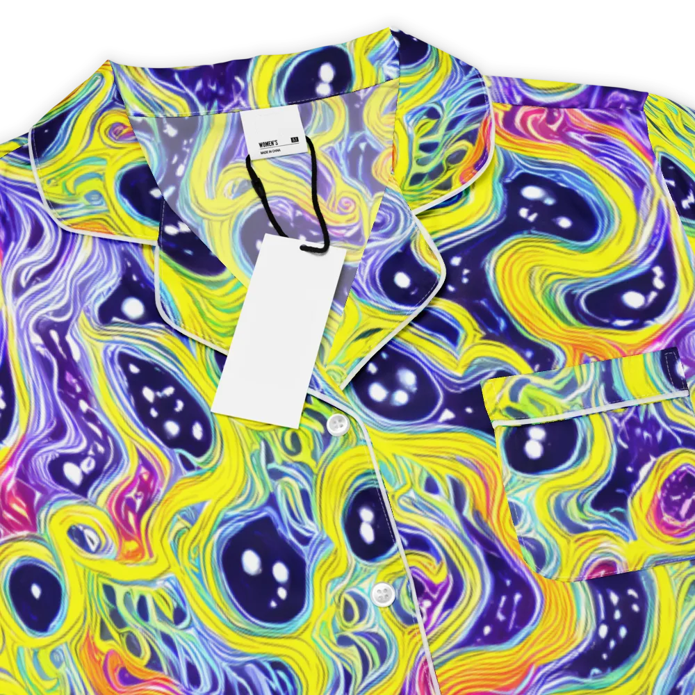 Prismatic Whirlpool on Women's Short Sleeve Pajama Top — Product details