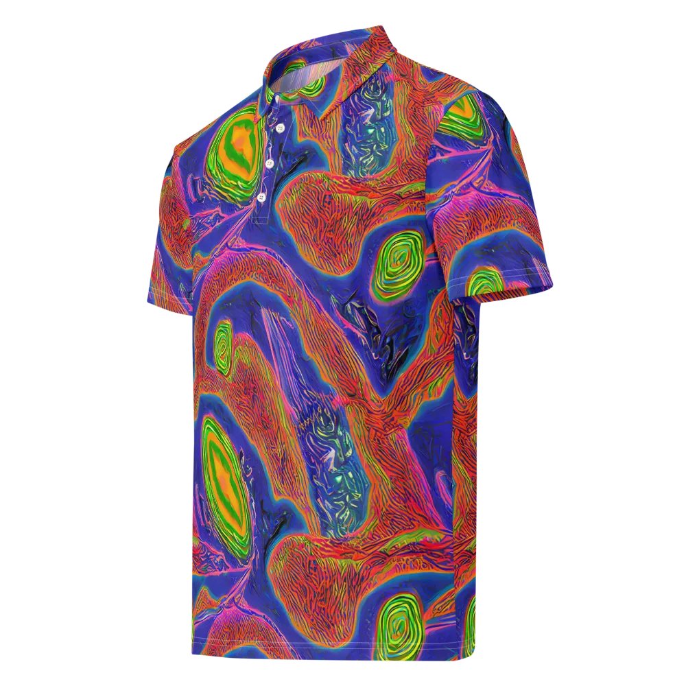 Ultraviolet Safari on Men's Slim Fit Polo Shirt — Left Front