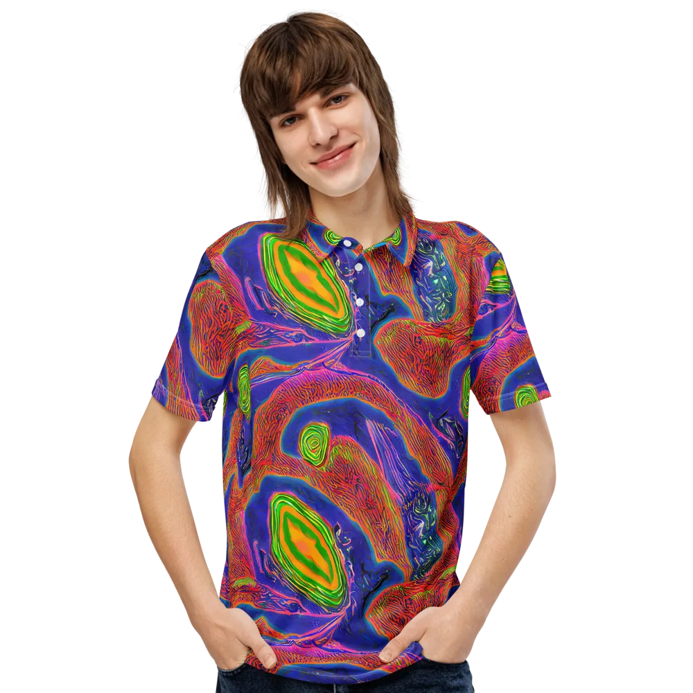 Ultraviolet Safari on Men's Slim Fit Polo Shirt — Front
