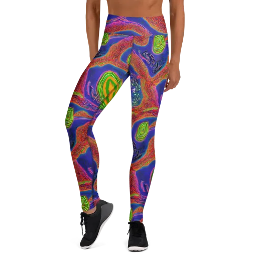 Ultraviolet Safari on a Yoga Leggings