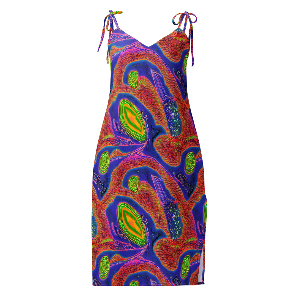 Ultraviolet Safari on Slip Dress — Front