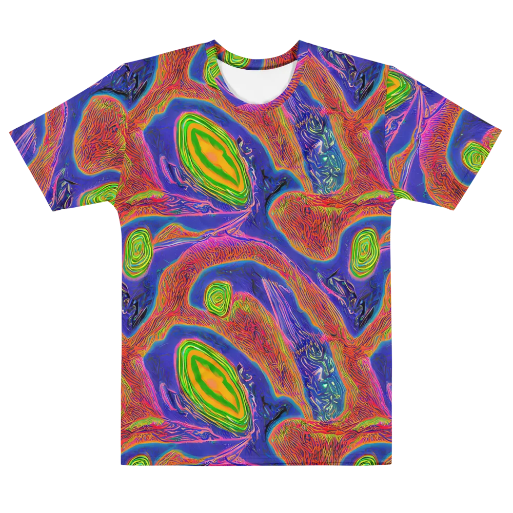 Ultraviolet Safari on Men's Cotton Crew Neck T-Shirt — Front