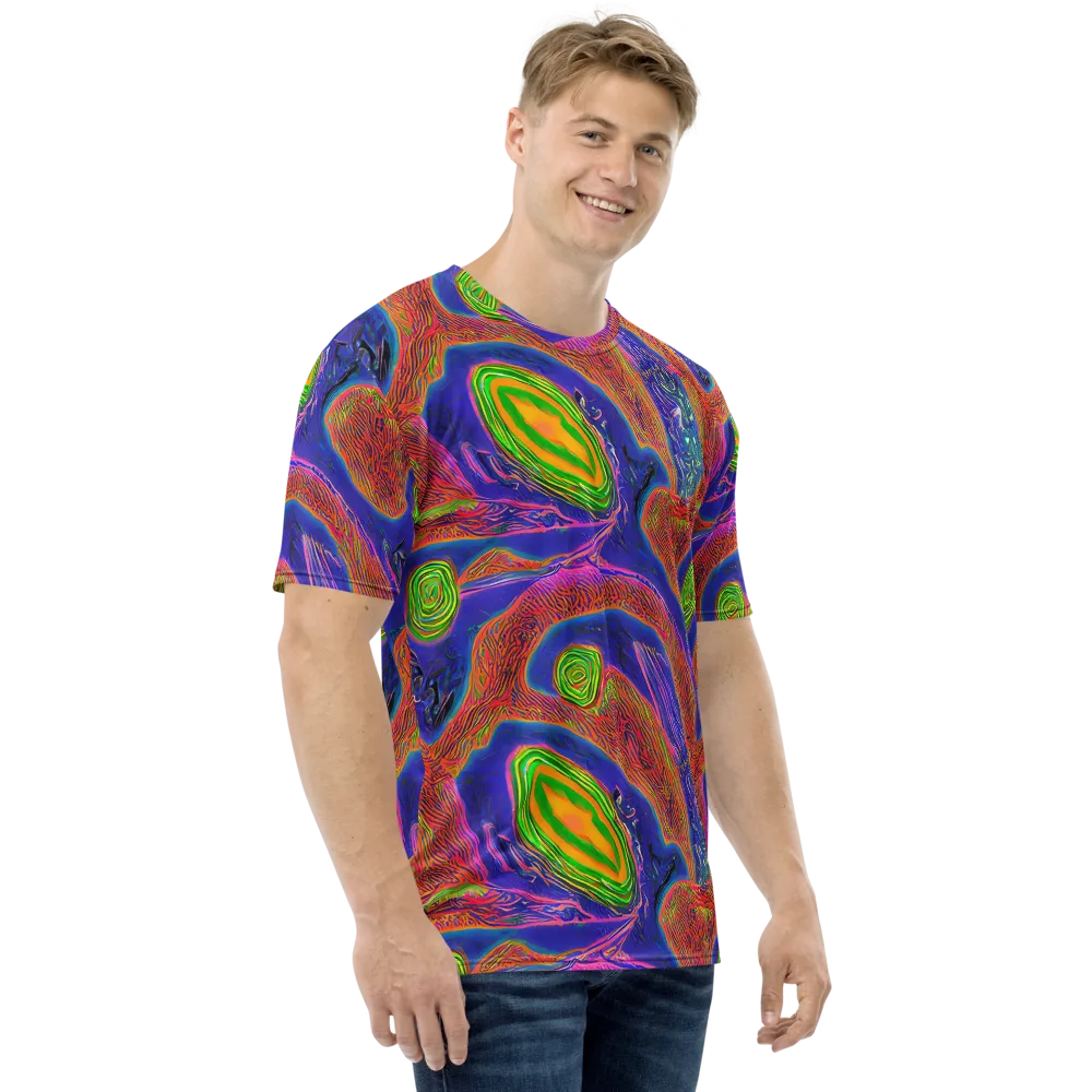 Ultraviolet Safari on Men's Crew Neck T-Shirt — Right