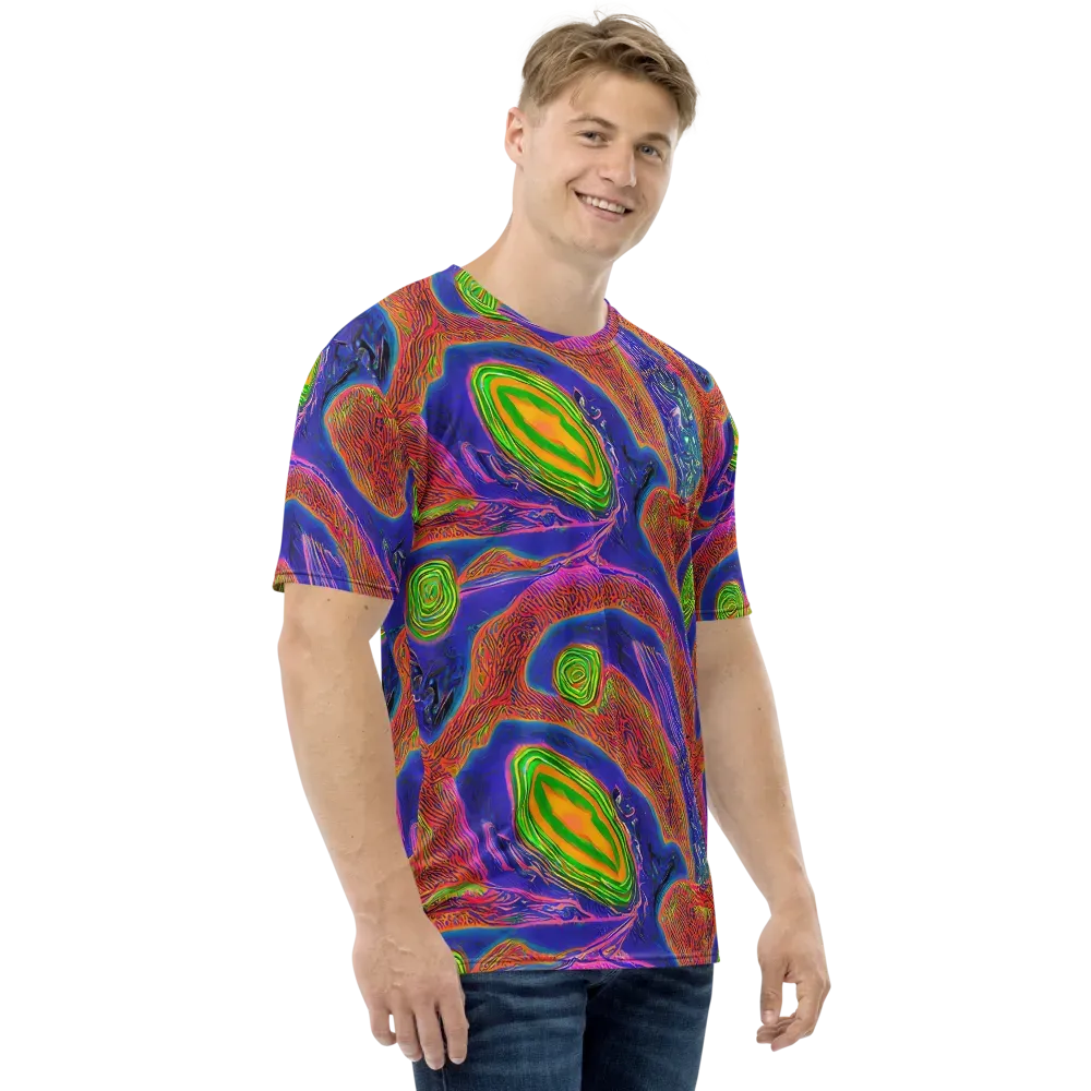 Ultraviolet Safari on Men's Crew Neck T-Shirt — Right