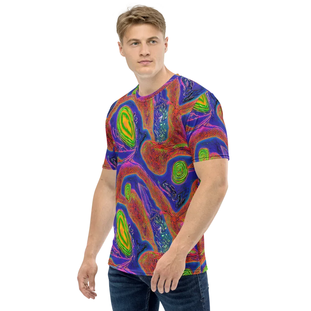 Ultraviolet Safari on Men's Crew Neck T-Shirt — Left