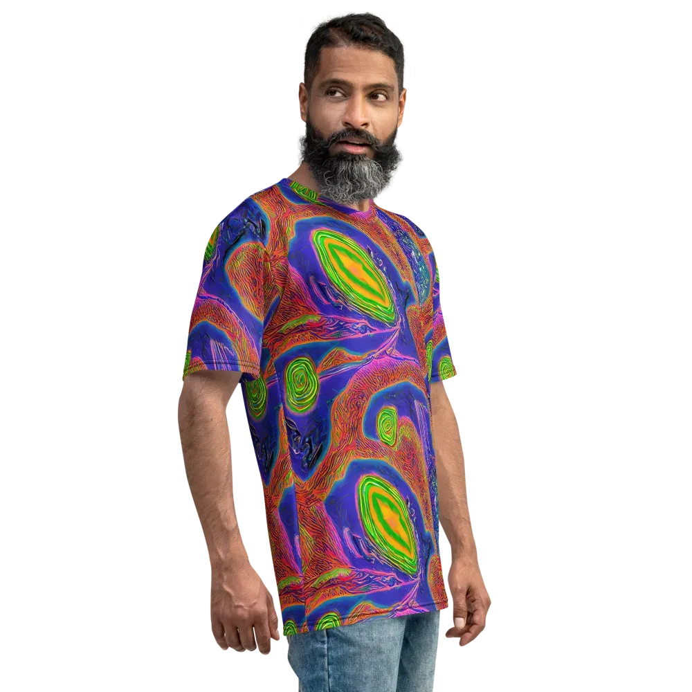 Ultraviolet Safari on Men's Crew Neck T-Shirt — Right