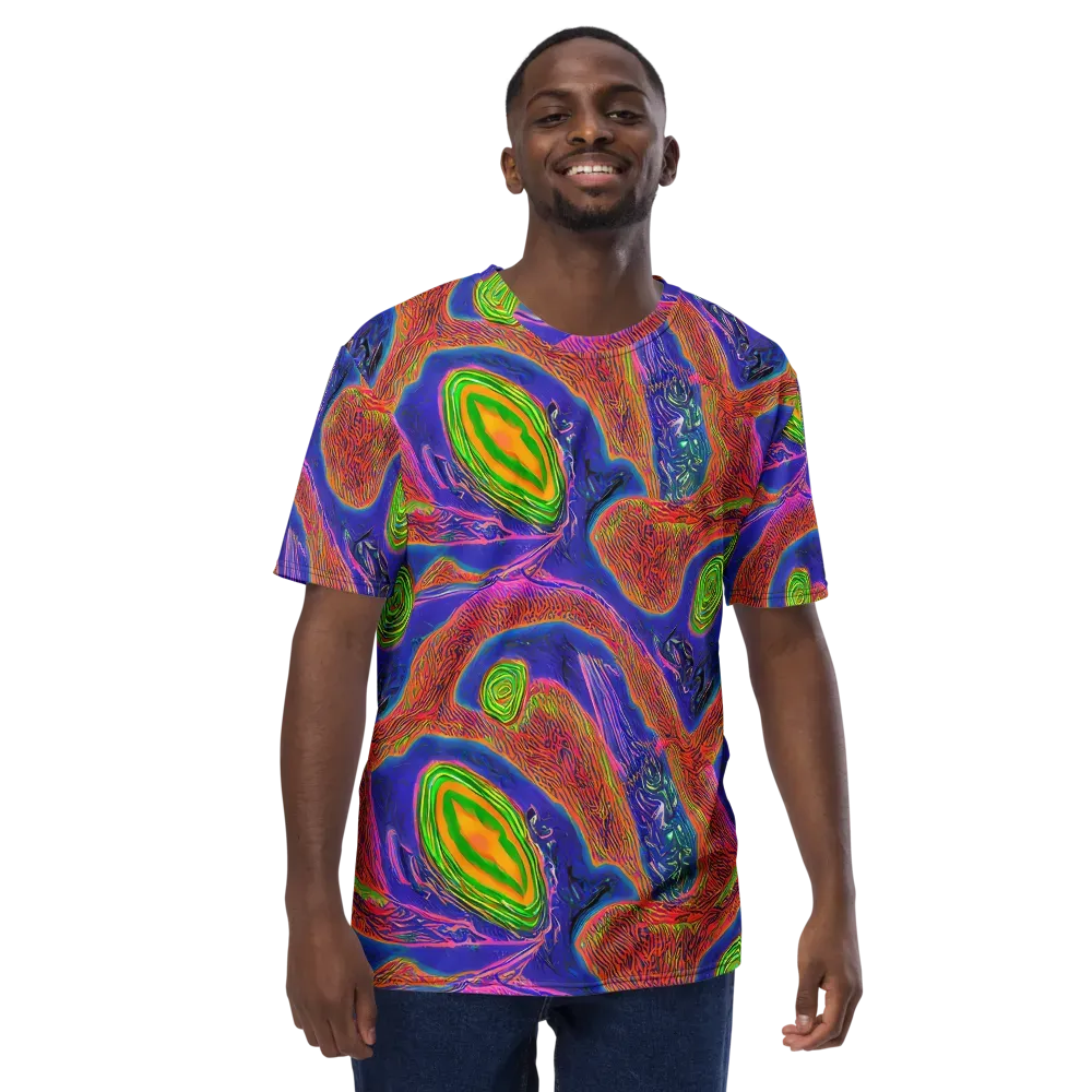 Ultraviolet Safari on Men's Crew Neck T-Shirt — Front