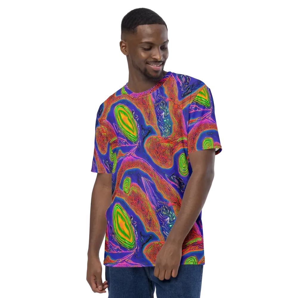 Ultraviolet Safari on Men's Crew Neck T-Shirt — Left