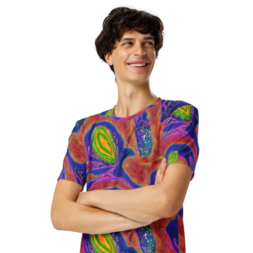 Ultraviolet Safari on a Men's Crew Neck T-Shirt