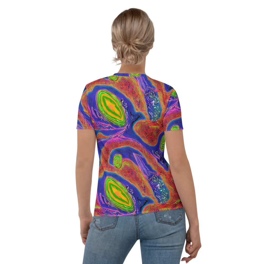 Ultraviolet Safari on Women's Crew Neck T-Shirt — Back