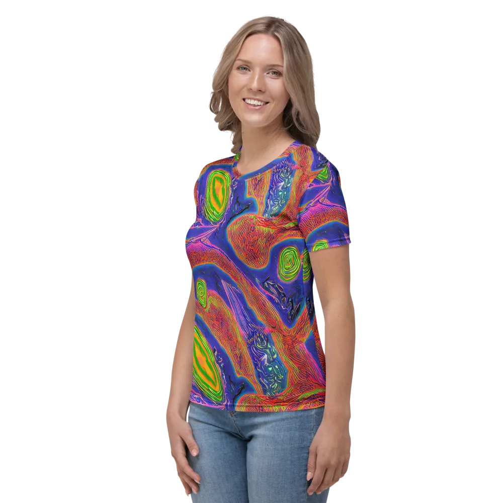 Ultraviolet Safari on Women's Crew Neck T-Shirt — Left