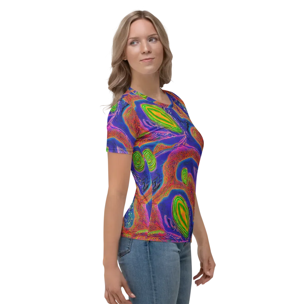 Ultraviolet Safari on Women's Crew Neck T-Shirt — Right