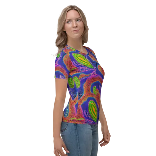 Ultraviolet Safari on a Women's Crew Neck T-Shirt