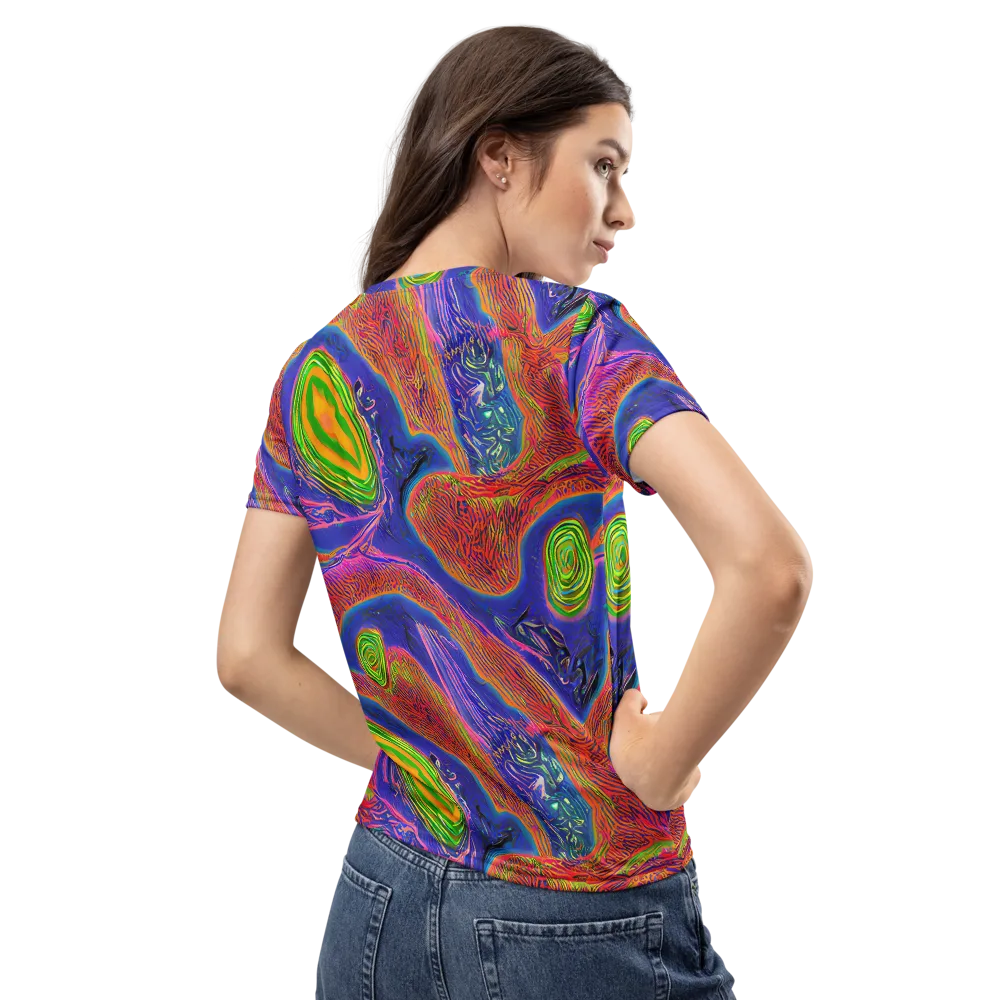 Ultraviolet Safari on Women's Crew Neck T-Shirt — Back
