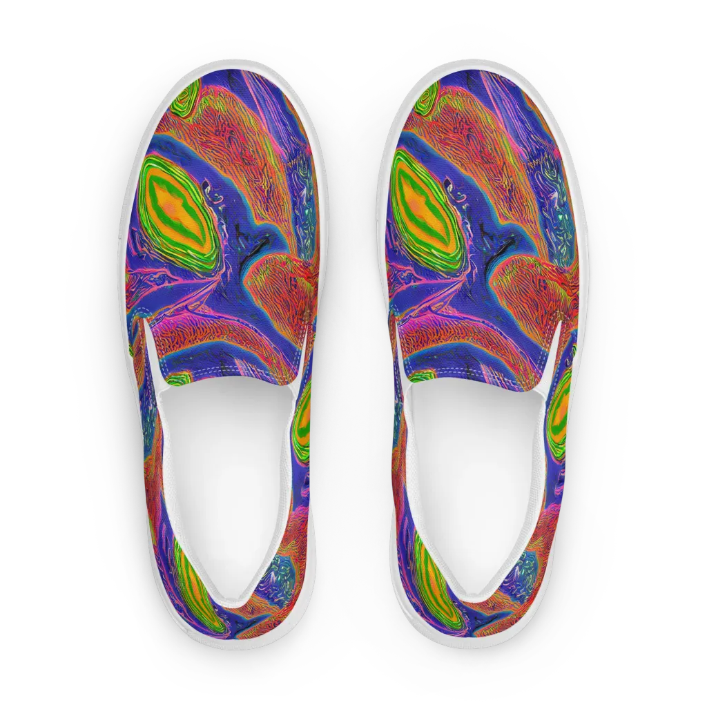 Ultraviolet Safari on Men's Slip-On Canvas Shoes — Front