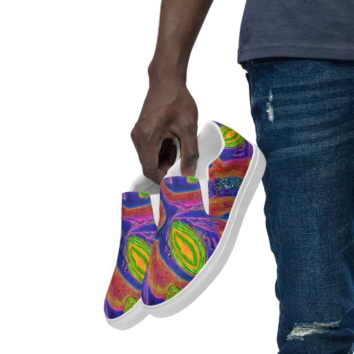 Ultraviolet Safari on a Men's Slip-On Canvas Shoes