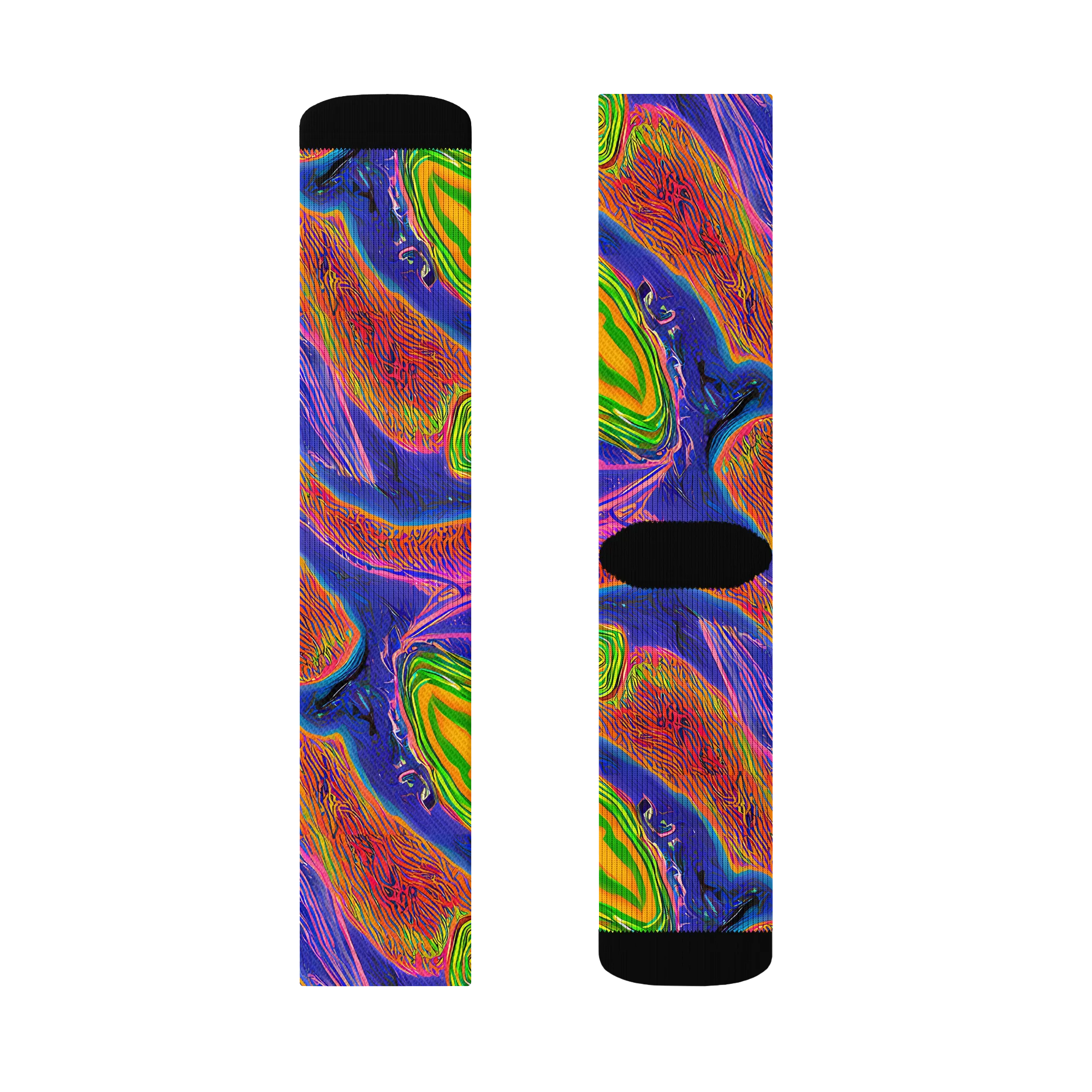Ultraviolet Safari on Socks — Left Sock