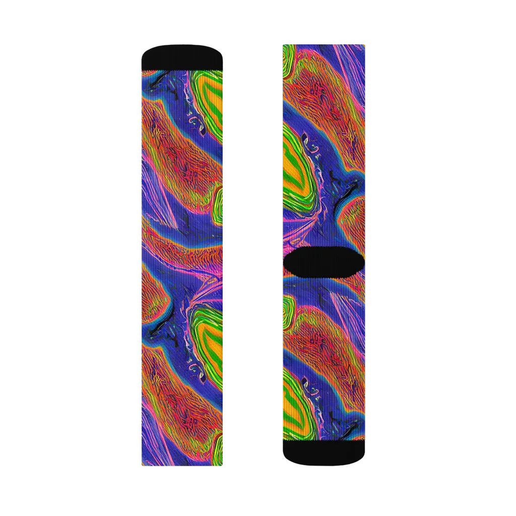 Ultraviolet Safari on Socks — Right Sock