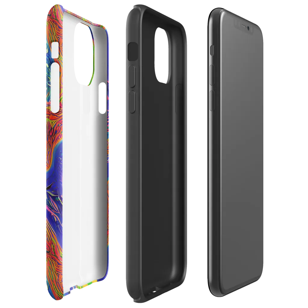 Ultraviolet Safari on Tough Case for iPhone® — Right