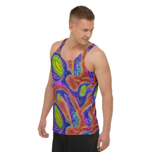 Ultraviolet Safari on a Men's Tank Top