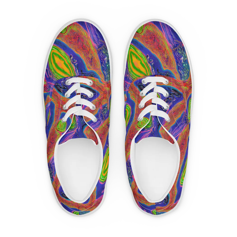 Ultraviolet Safari on Men's Lace-Up Canvas Shoes — Front