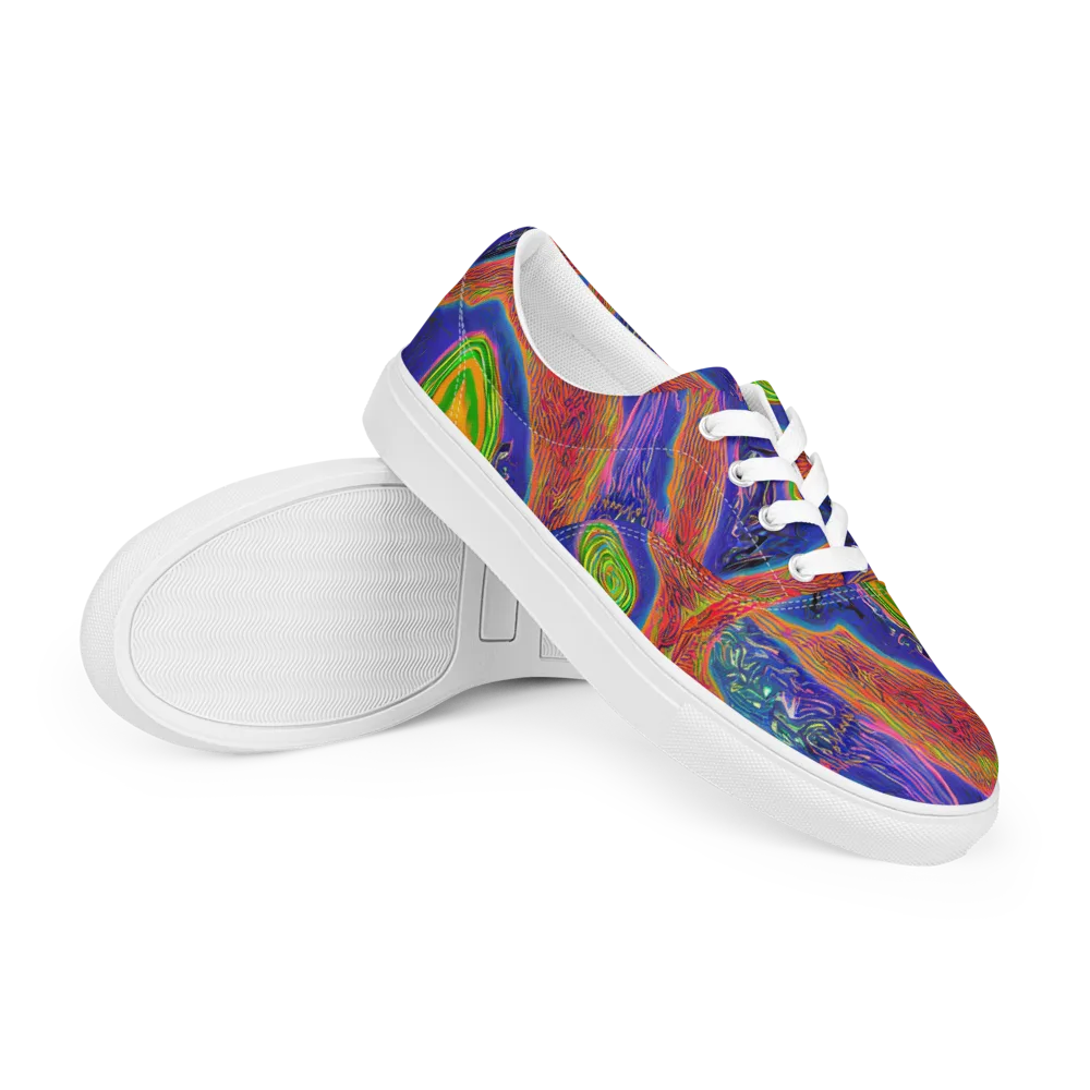 Ultraviolet Safari on Men's Lace-Up Canvas Shoes — Right Front