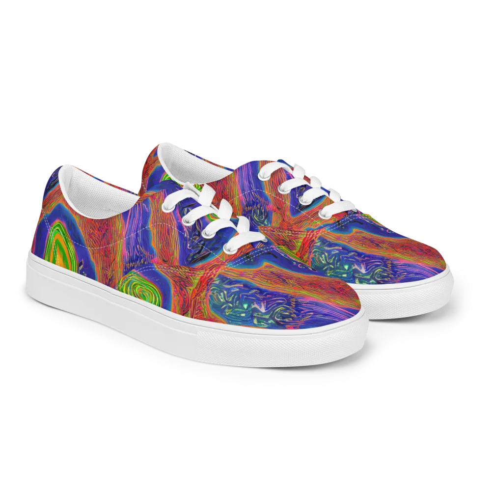 Ultraviolet Safari on Men's Lace-Up Canvas Shoes — Right Front