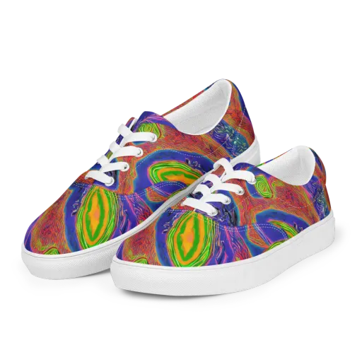 Ultraviolet Safari on a Men's Lace-Up Canvas Shoes