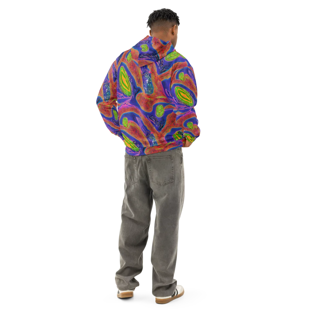 Ultraviolet Safari on Cotton Hoodie — Back