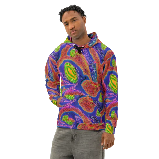 Ultraviolet Safari on a Cotton Hoodie