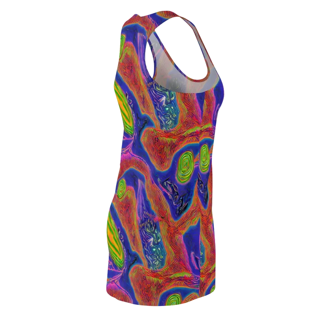 Ultraviolet Safari on Racerback Dress — Back Side
