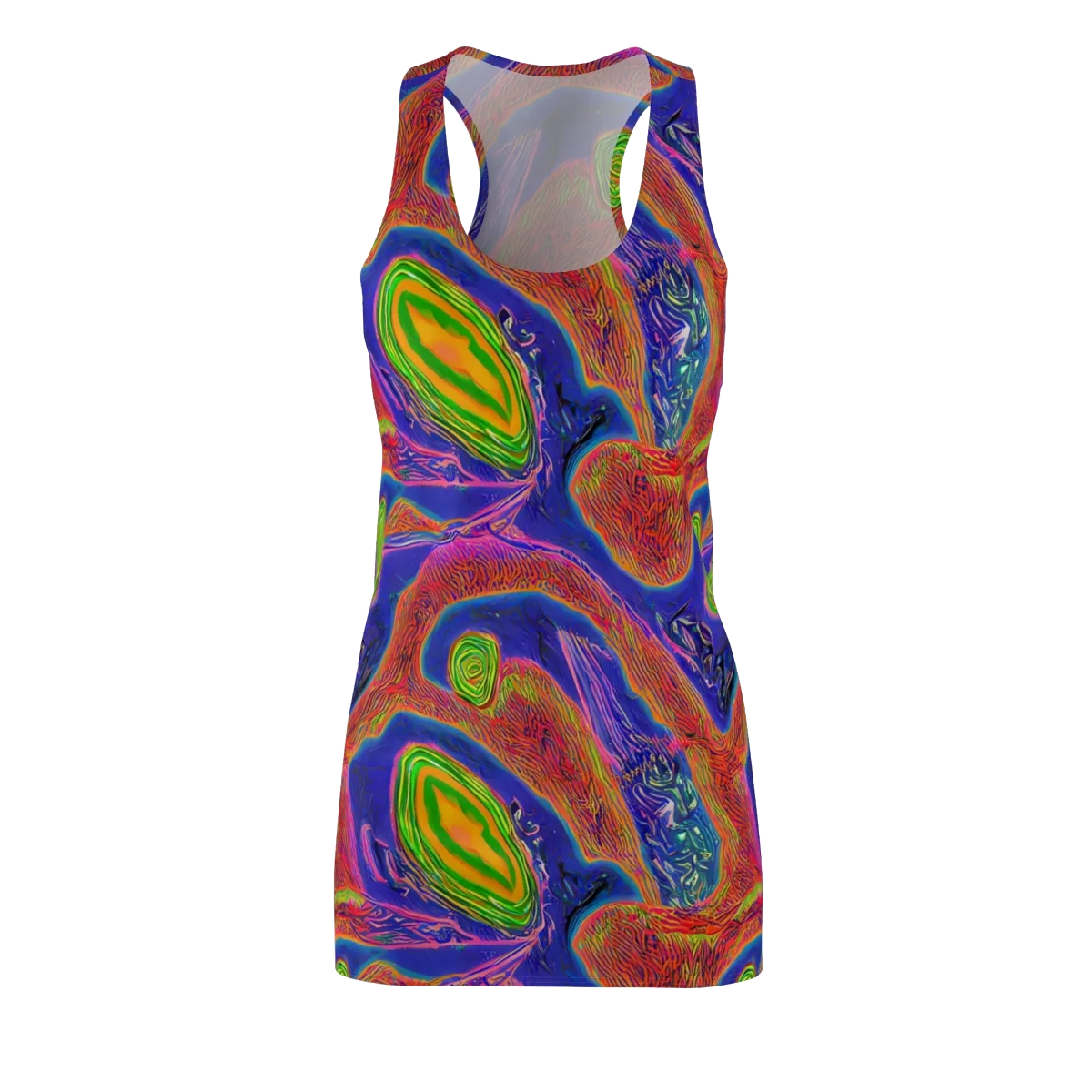Ultraviolet Safari on Racerback Dress — Front