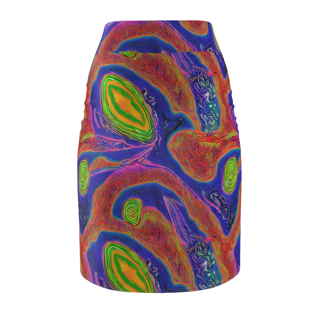 Ultraviolet Safari on Pencil Skirt — Back