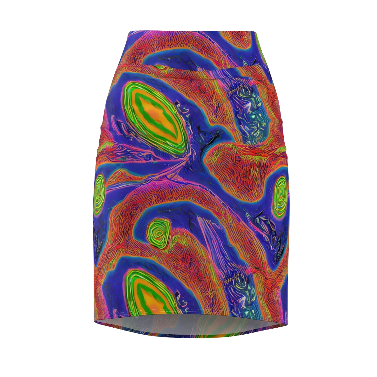 Ultraviolet Safari on Pencil Skirt — Front