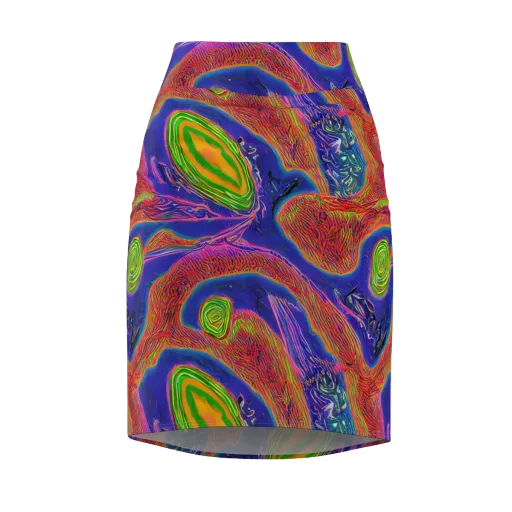 Ultraviolet Safari on a Pencil Skirt