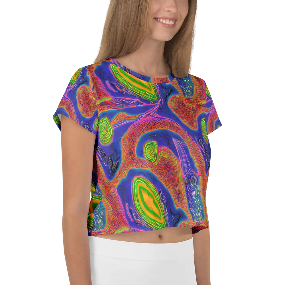 Ultraviolet Safari on Crop Tee — Right