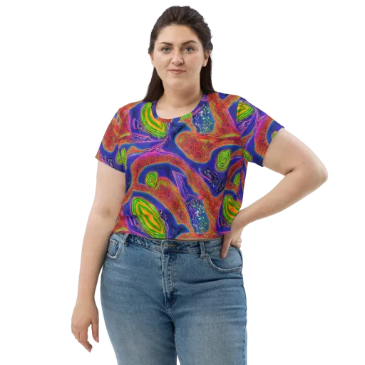 Ultraviolet Safari on a Crop Tee