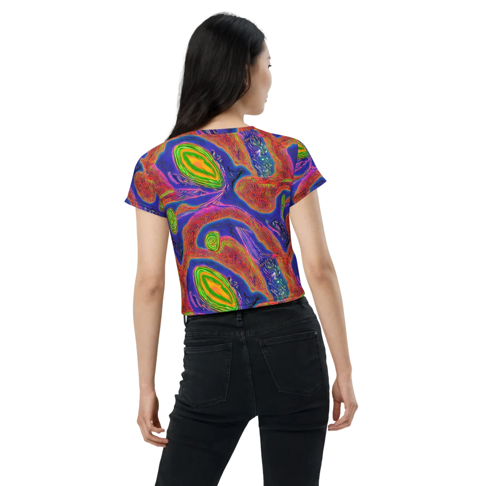 Ultraviolet Safari on Crop Tee — Back