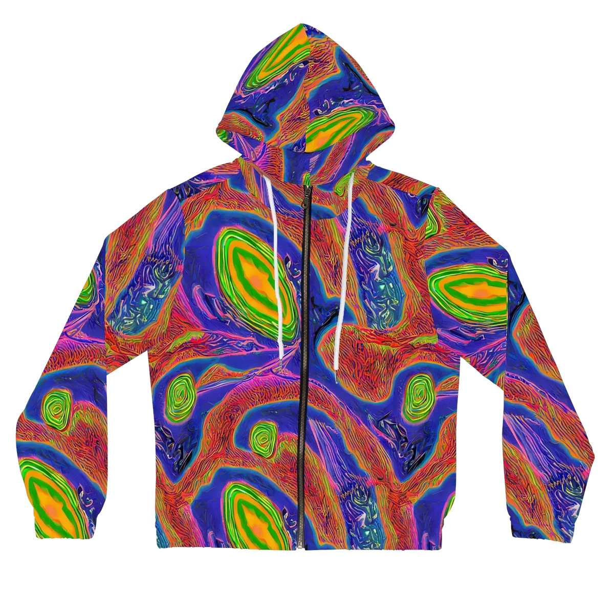 Ultraviolet Safari on Women's Full-Zip Hoodie — Front