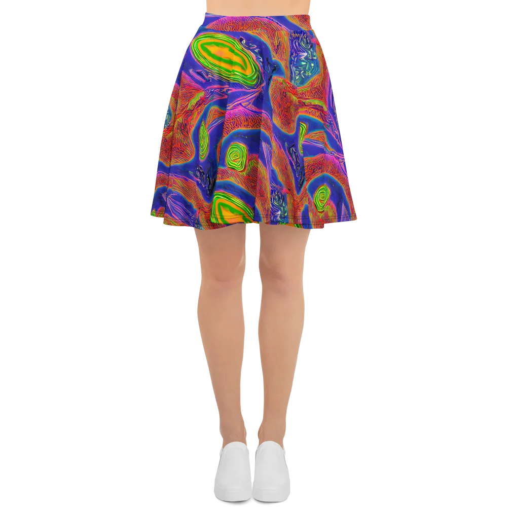 Ultraviolet Safari on Skater Skirt — Front