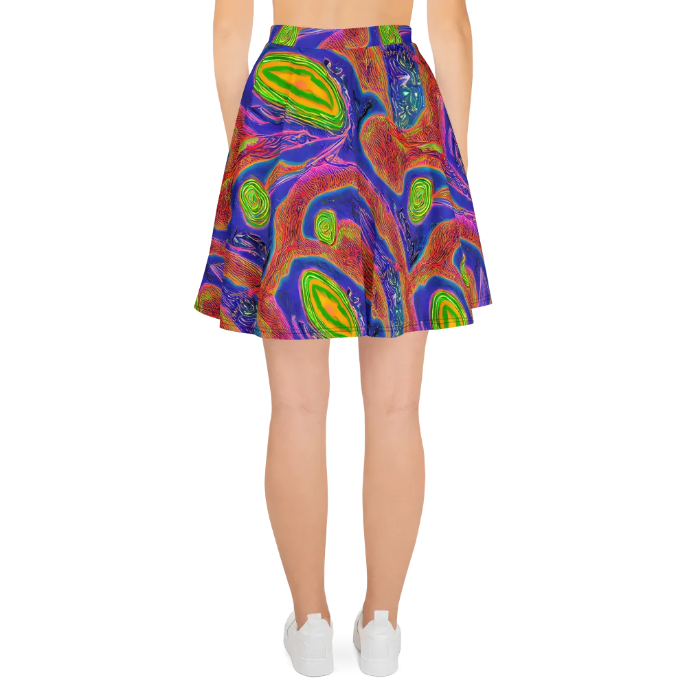 Ultraviolet Safari on Skater Skirt — Back
