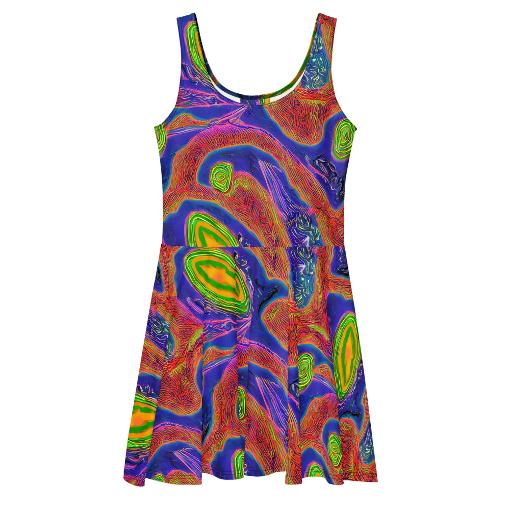 Ultraviolet Safari on Skater Dress — Front